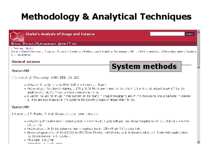 Methodology & Analytical Techniques System methods 