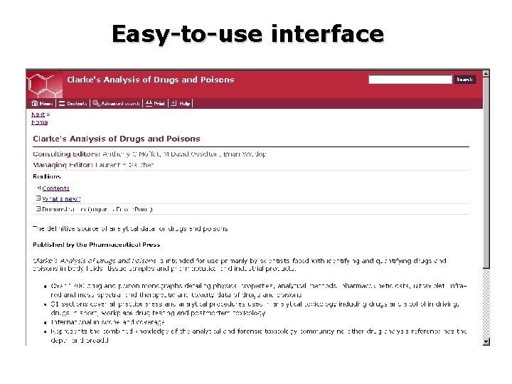 Easy-to-use interface 