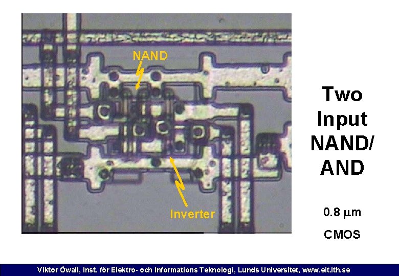 NAND Two Input NAND/ AND Inverter 0. 8 m CMOS Viktor Öwall, Inst. för