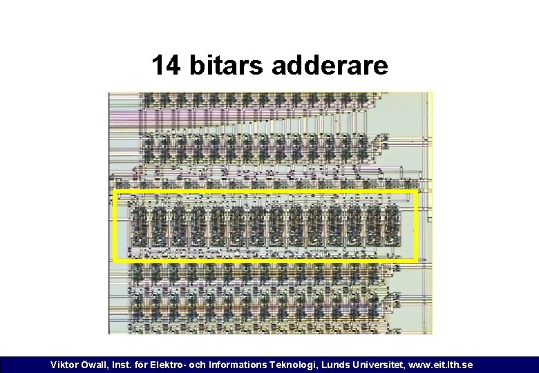 14 bitars adderare Viktor Öwall, Inst. för Elektro- och Informations Teknologi, Lunds Universitet, www.