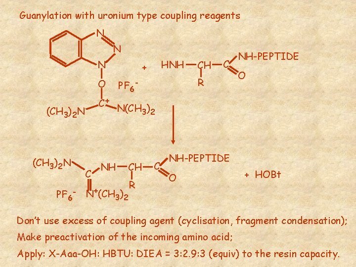 Guanylation with uronium type coupling reagents N N N O PF 6 C -