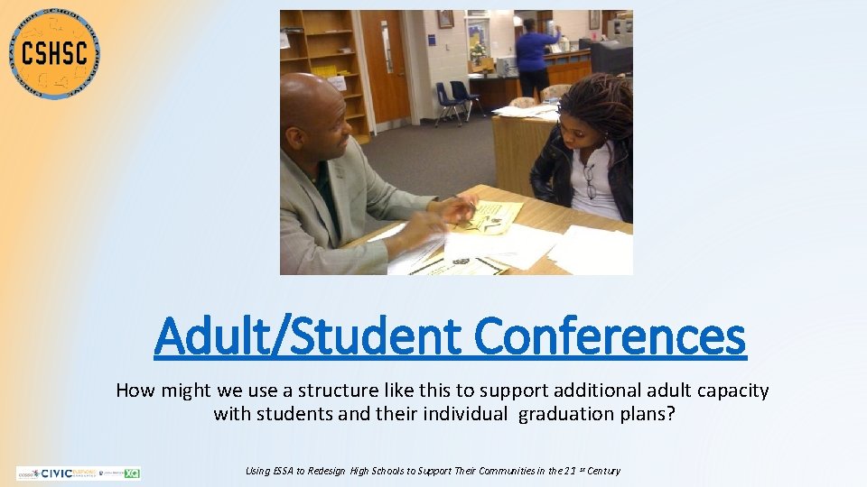 Adult/Student Conferences How might we use a structure like this to support additional adult