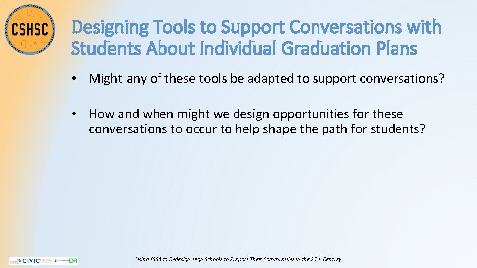 Designing Tools to Support Conversations with Students About Individual Graduation Plans • Might any