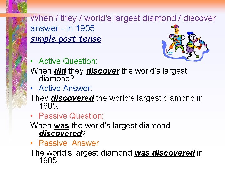 When / they / world’s largest diamond / discover answer - in 1905 simple