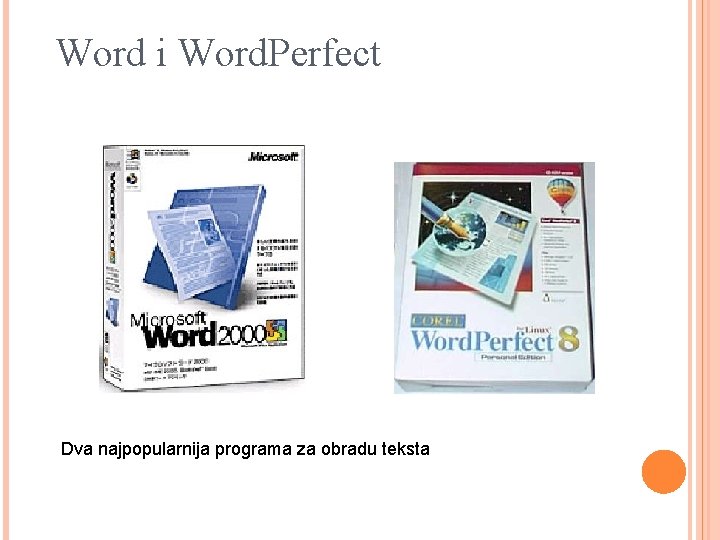 Word i Word. Perfect Dva najpopularnija programa za obradu teksta 