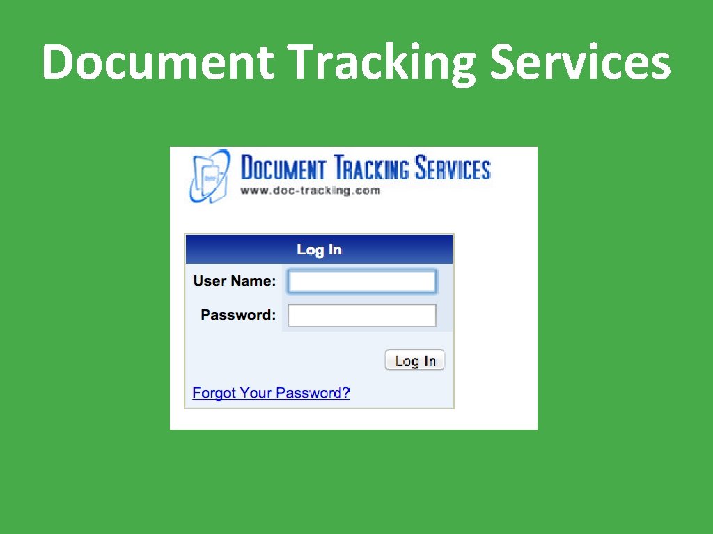 Document Tracking Services 