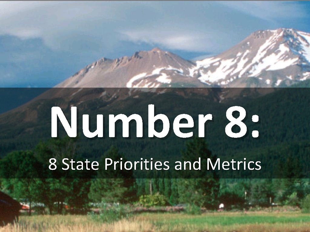 Number 8: 8 State Priorities and Metrics 