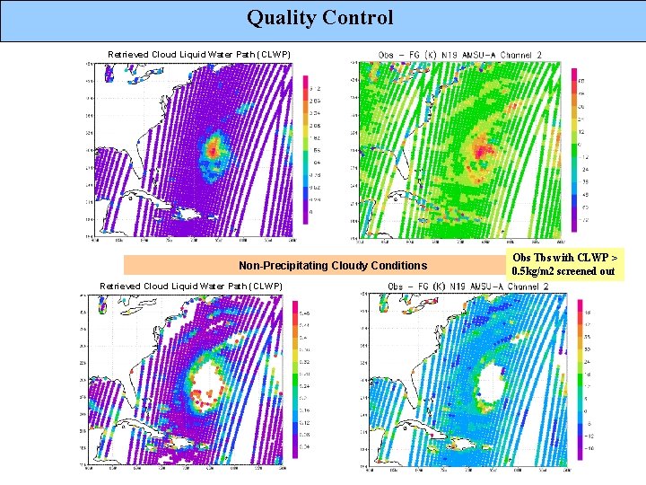 Quality Control Retrieved Cloud Liquid Water Path (CLWP) Non-Precipitating Cloudy Conditions Retrieved Cloud Liquid