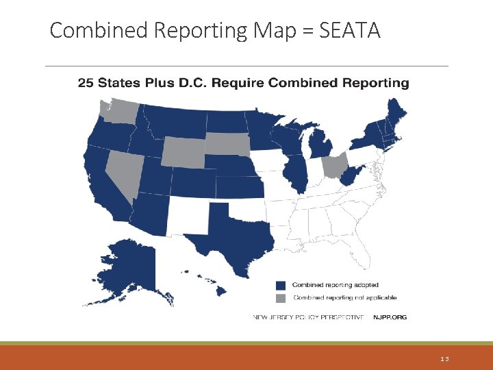 Combined Reporting Map = SEATA 13 