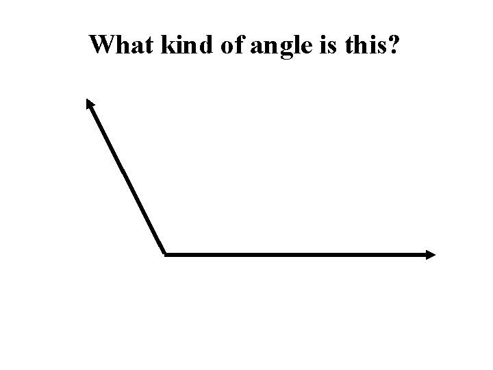 What kind of angle is this? 