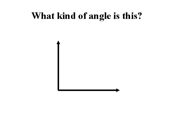 What kind of angle is this? 