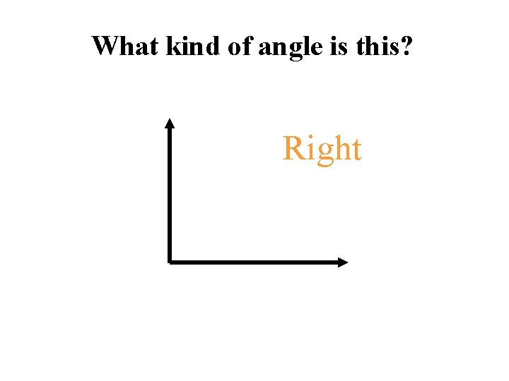 What kind of angle is this? Right 