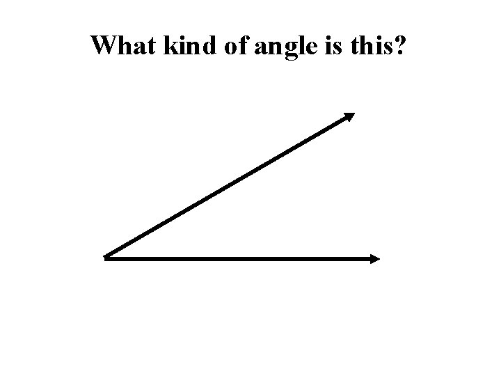 What kind of angle is this? 