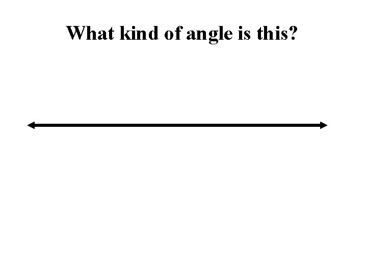 What kind of angle is this? 