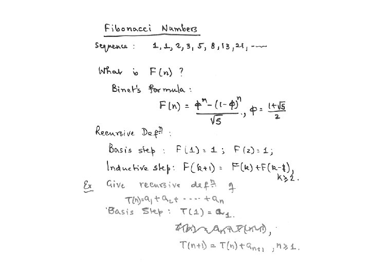 Recursive Definitions Chapter 4 2 Recursive Definitions Recursion