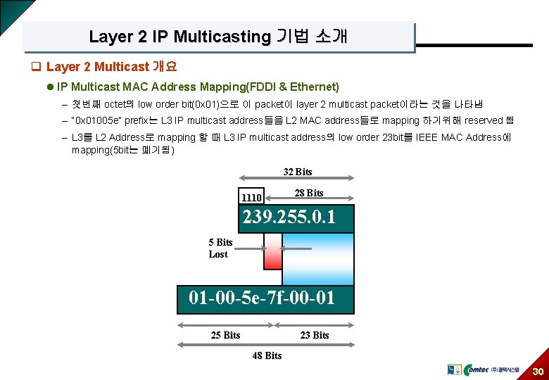 Layer 2 IP Multicasting 기법 소개 q Layer 2 Multicast 개요 l IP Multicast
