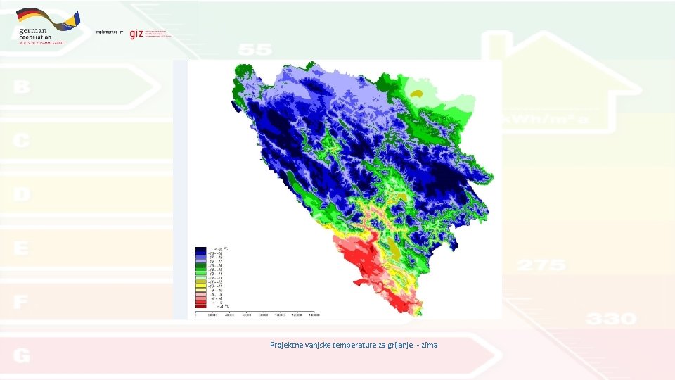 Projektne vanjske temperature za grijanje - zima 