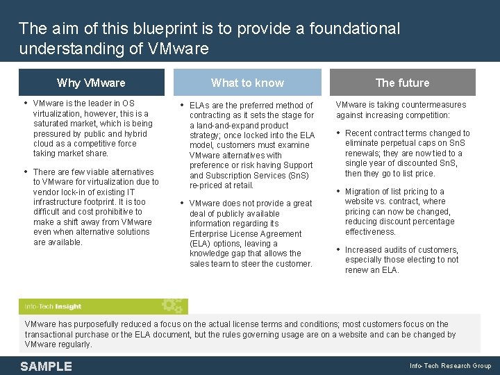 The aim of this blueprint is to provide a foundational understanding of VMware Why The aim of this blueprint is to provide a foundational understanding of VMware Why