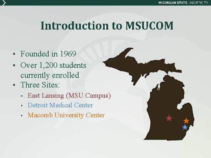 Introduction to MSUCOM ▪ Founded in 1969 ▪ Over 1, 200 students currently enrolled