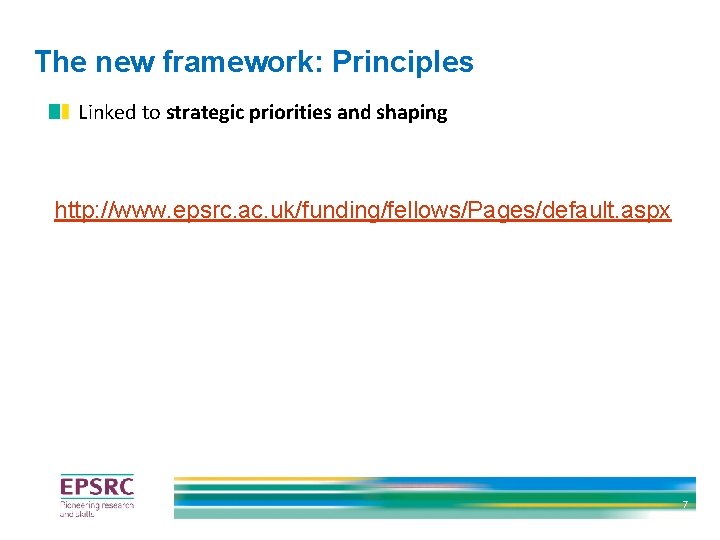 The new framework: Principles Linked to strategic priorities and shaping http: //www. epsrc. ac. The new framework: Principles Linked to strategic priorities and shaping http: //www. epsrc. ac.