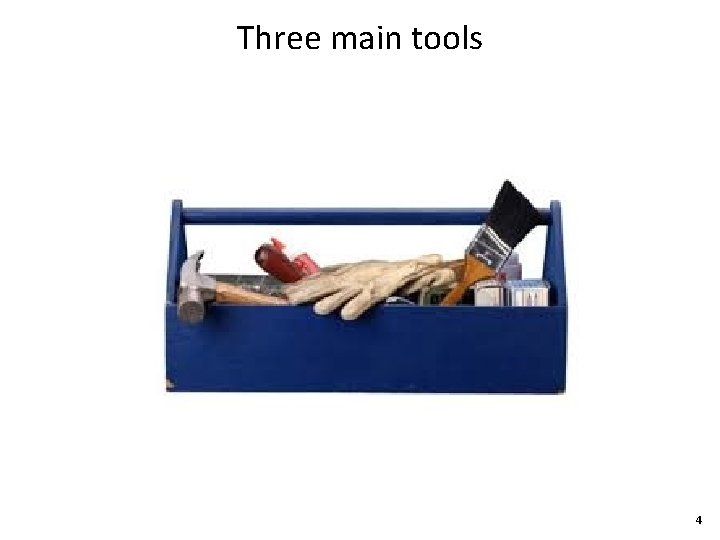 Three main tools 4 