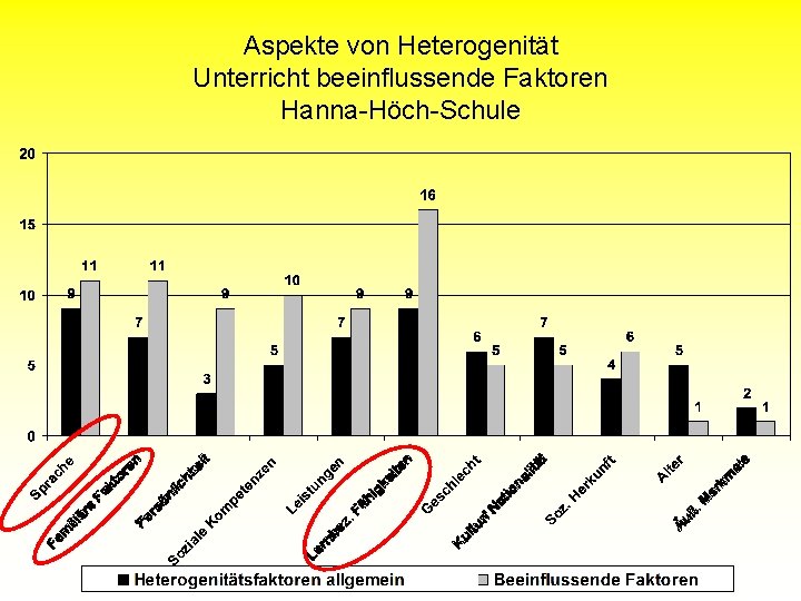 Aspekte von Heterogenität Unterricht beeinflussende Faktoren Hanna-Höch-Schule 
