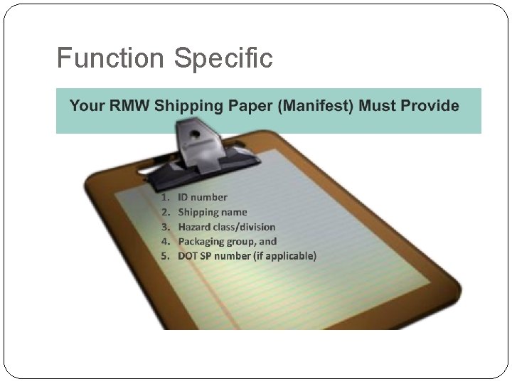 Function Specific 