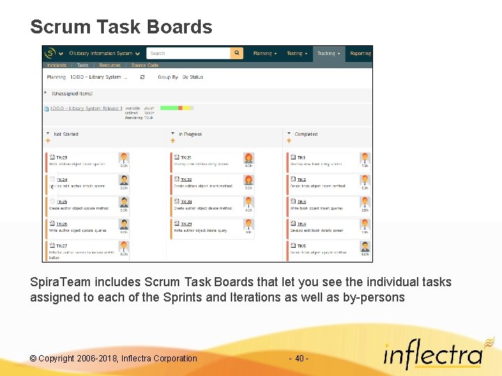 Scrum Task Boards Spira. Team includes Scrum Task Boards that let you see the