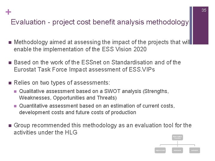 + 35 Evaluation - project cost benefit analysis methodology n Methodology aimed at assessing