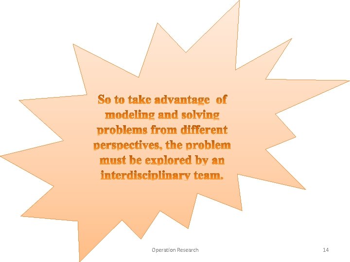 Operation Research 14 Operation Research 14