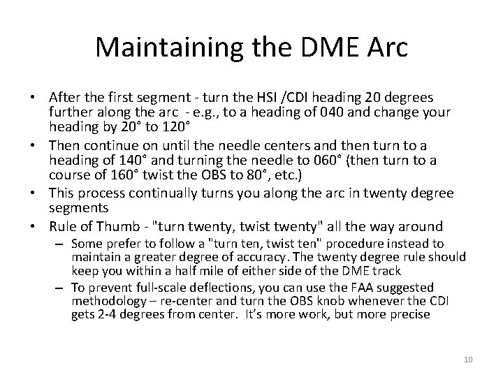 Flying DME Arcs 1 Purpose The DME Arc