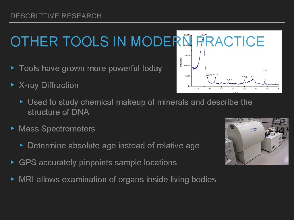 DESCRIPTIVE RESEARCH OTHER TOOLS IN MODERN PRACTICE ▸ Tools have grown more powerful today