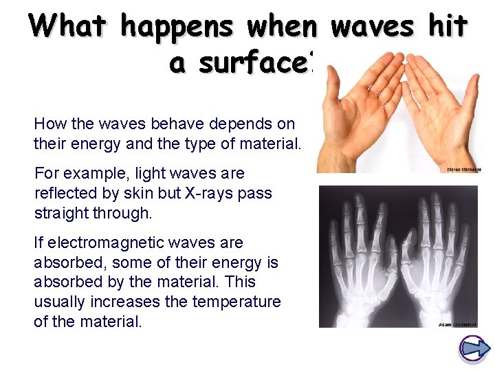 What happens when waves hit a surface? How the waves behave depends on their What happens when waves hit a surface? How the waves behave depends on their