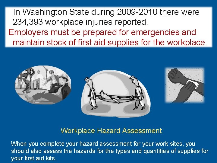 In Washington State during 2009 -2010 there were 234, 393 workplace injuries reported. Employers