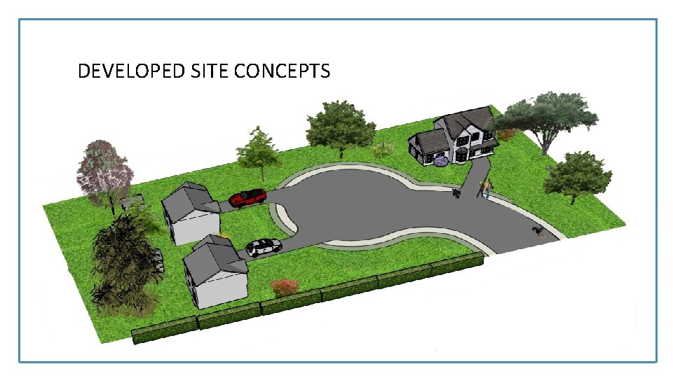 DEVELOPED SITE CONCEPTS Looking south from Main Street 