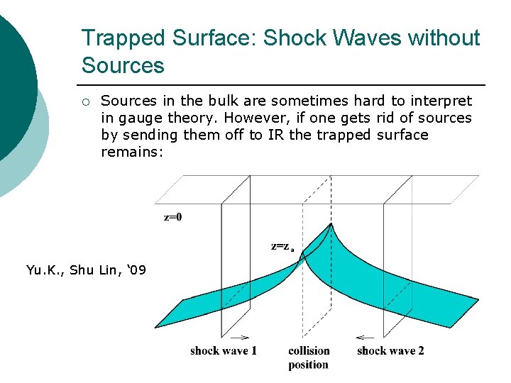 Trapped Surface: Shock Waves without Sources ¡ Sources in the bulk are sometimes hard