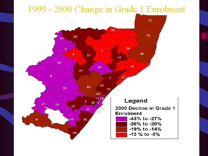 1999 - 2000 Change in Grade 1 Enrolment 