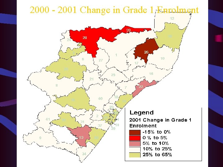 2000 - 2001 Change in Grade 1 Enrolment 