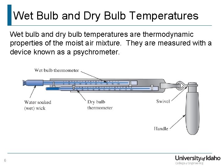 Wet Bulb and Dry Bulb Temperatures Wet bulb and dry bulb temperatures are thermodynamic