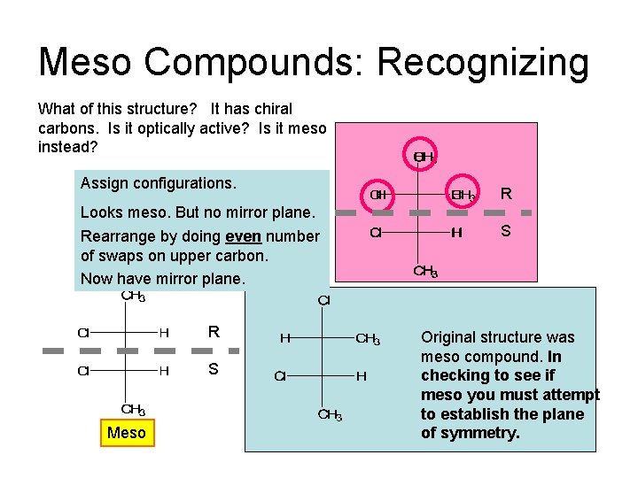 Meso Compounds: Recognizing What of this structure? It has chiral carbons. Is it optically Meso Compounds: Recognizing What of this structure? It has chiral carbons. Is it optically