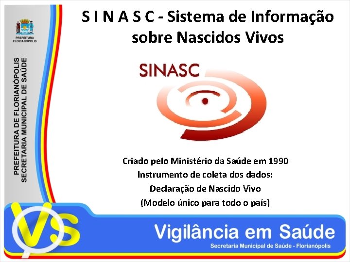 S I N A S C - Sistema de Informação sobre Nascidos Vivos Criado