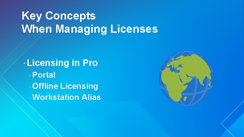 Key Concepts When Managing Licenses • Licensing in Pro - Portal - Offline Licensing