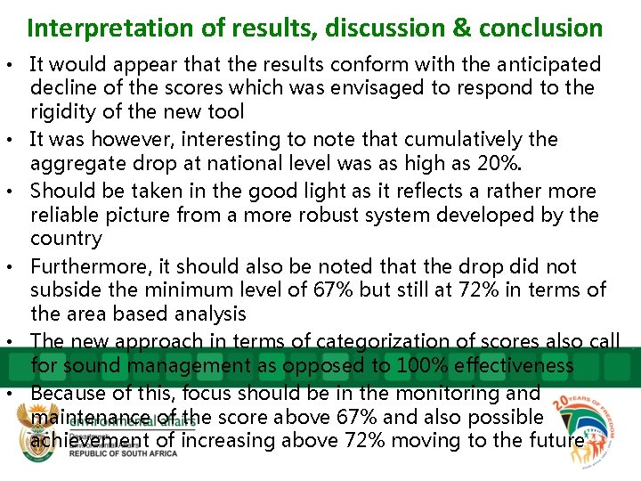 Interpretation of results, discussion & conclusion • It would appear that the results conform Interpretation of results, discussion & conclusion • It would appear that the results conform