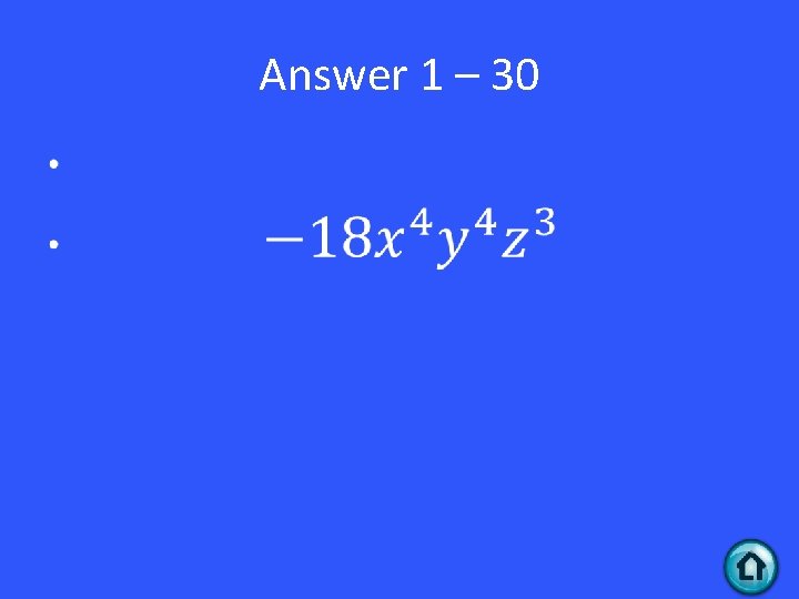 Answer 1 – 30 • 