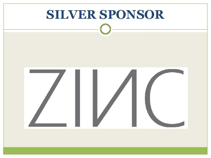 SILVER SPONSOR 