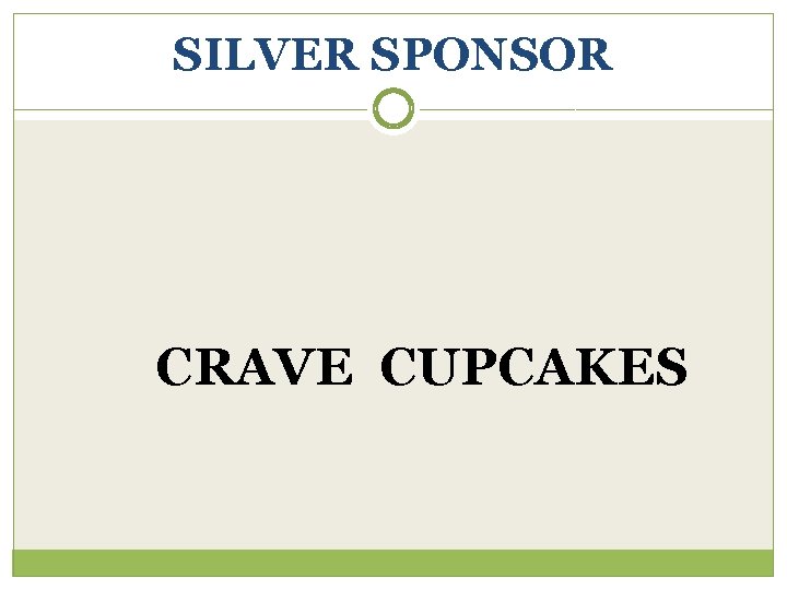 SILVER SPONSOR CRAVE CUPCAKES 