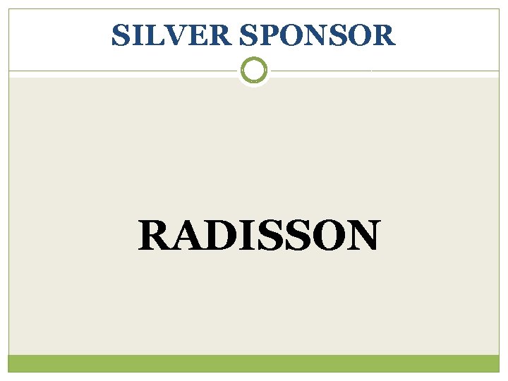 SILVER SPONSOR RADISSON 