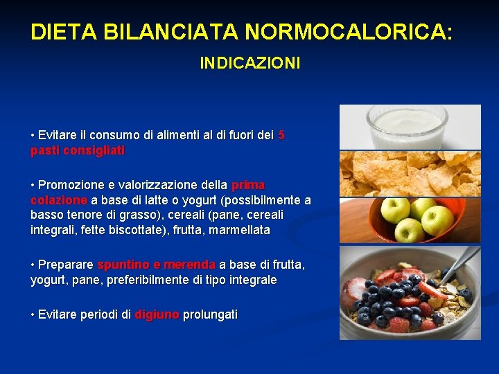 Cele trei tipuri de dietă; hipocaloric, normocaloric și hipercaloric.