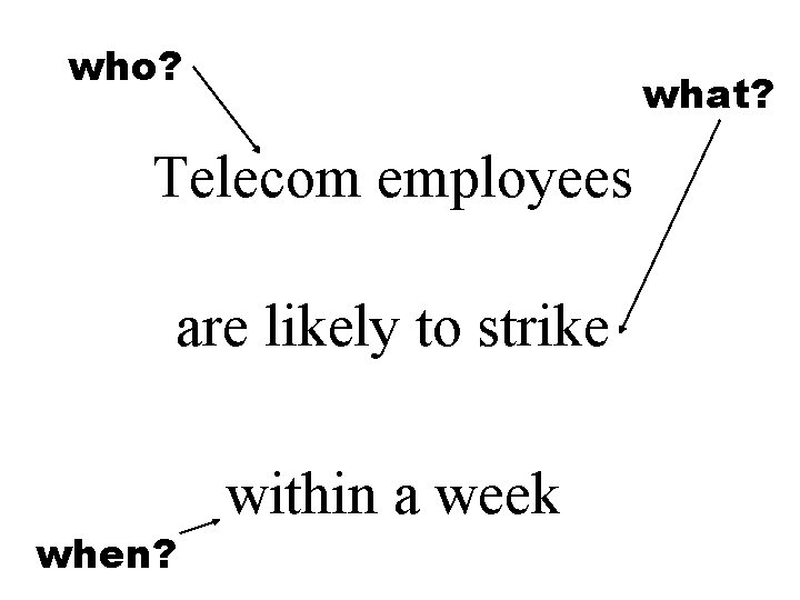 who? what? Telecom employees are likely to strike when? within a week 