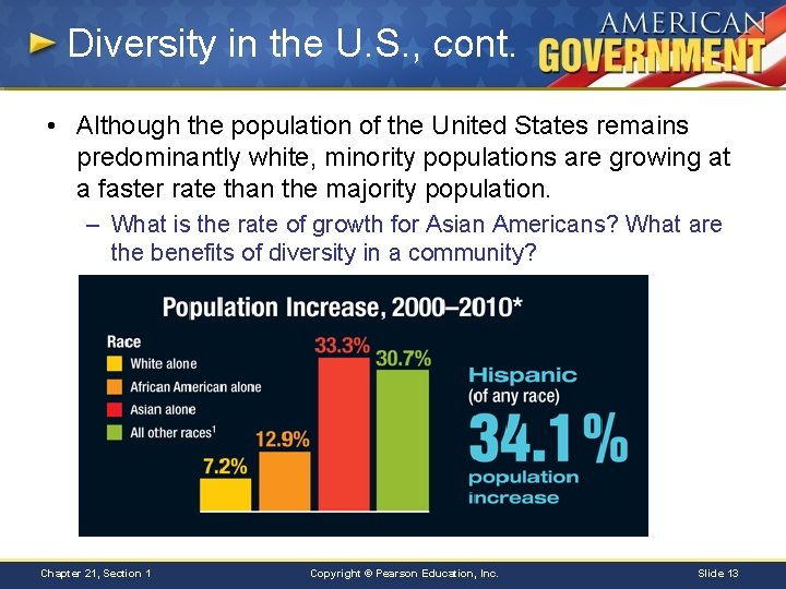 Diversity in the U. S. , cont. • Although the population of the United